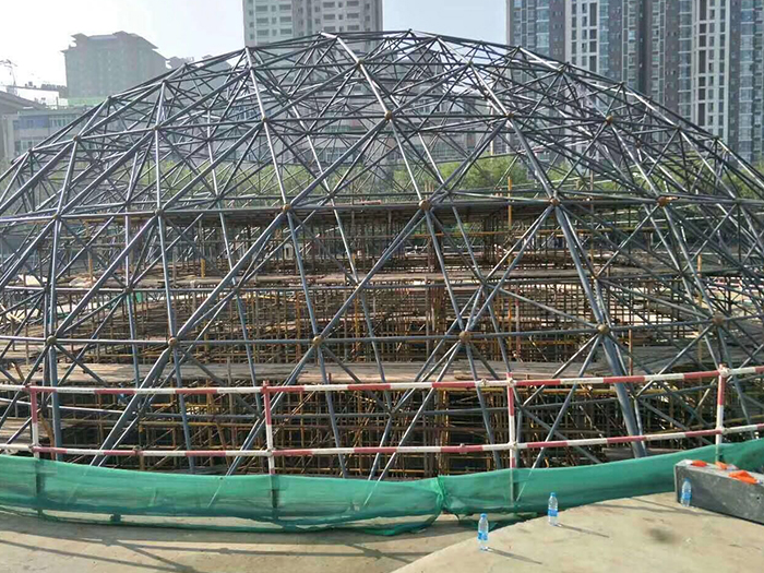 庆阳球形网架钢结构施工